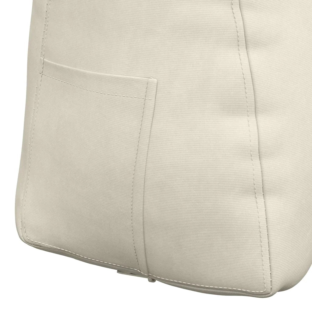 Cuscino per Schiena | Cuscino dorsale Crema 45 x 24 x 50 cm Velluto