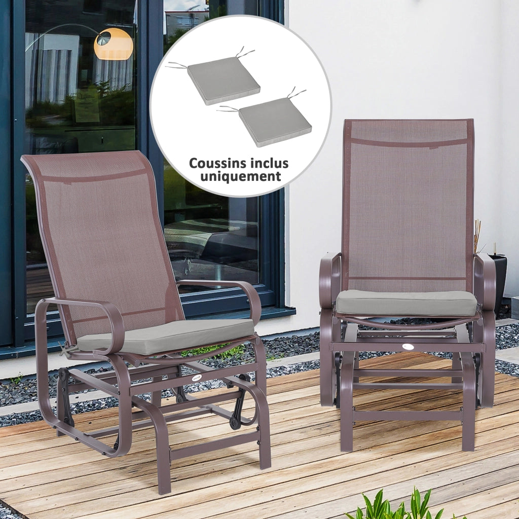 Cuscini per Poltrona da Giardino ¨C Minimal ¨C Grigio Chiaro 5 cm Poliestere