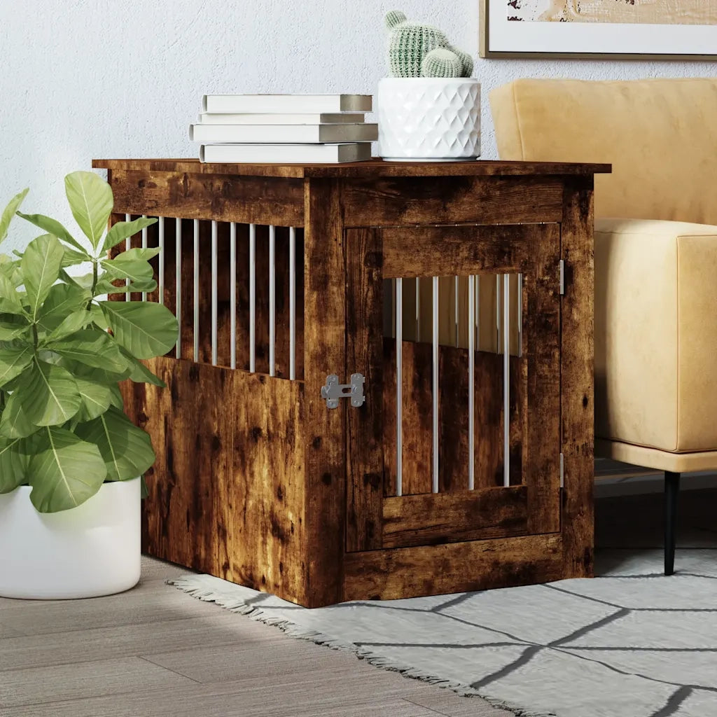 Gabbia Cani da Arredamento Rovere Fumo 55x75x65cm Multistrato CFW7722325