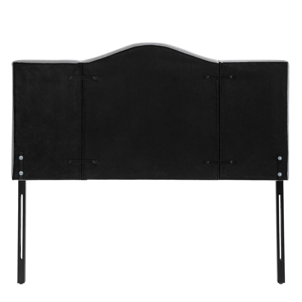 Testiera letto imbottita in velluto grigio ¨C Xylo ¨C 185x134 cm