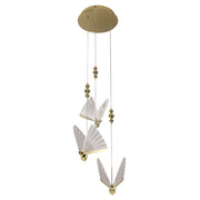 Lampada a sospensione LED oro farfalle glamour Mariposa