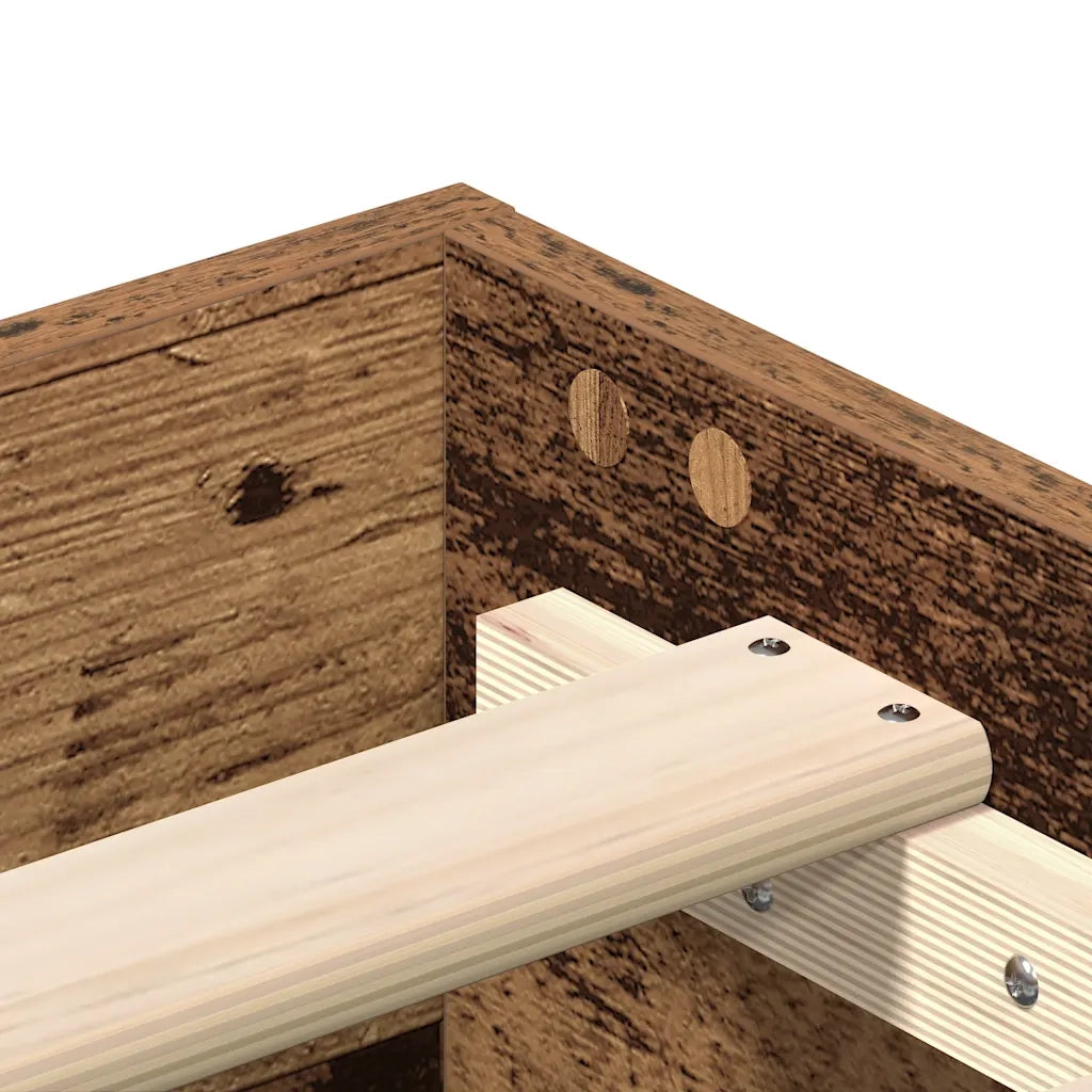 Giroletto senza Materasso-Struttura Letto Legno Antico 120x190 cm in Truciolato