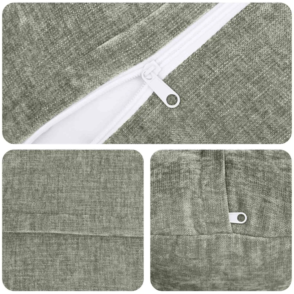 Federa 6 pz HEERLEN Verde Ø 60 cm Tessuto Chenille 922964