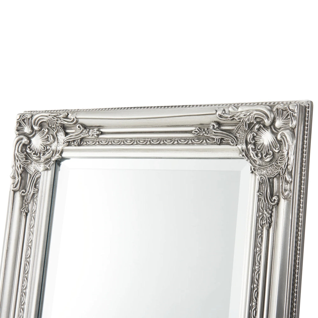 Specchio da parete 132 x 42 x 3,5 cm argento 03_0007906