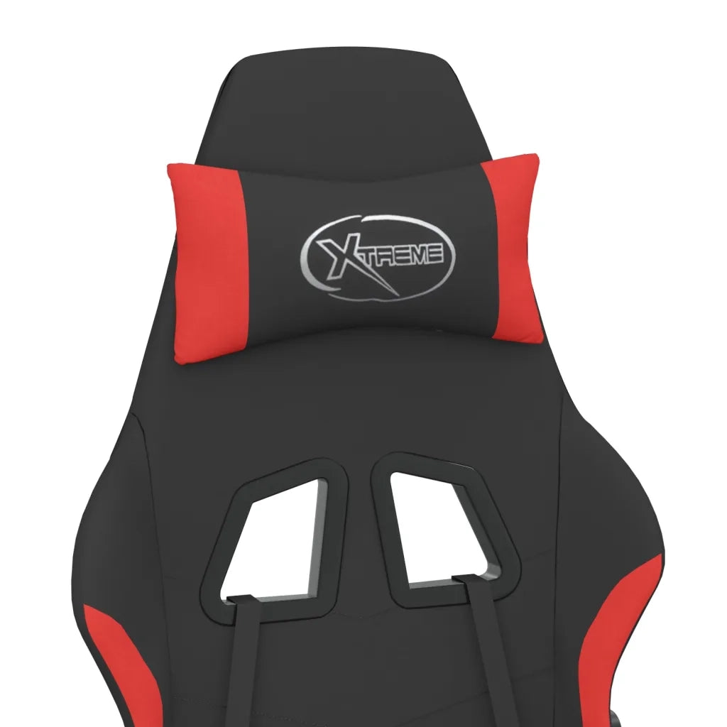 Sedia da Gaming Nero e Rosso in Tessuto 345478