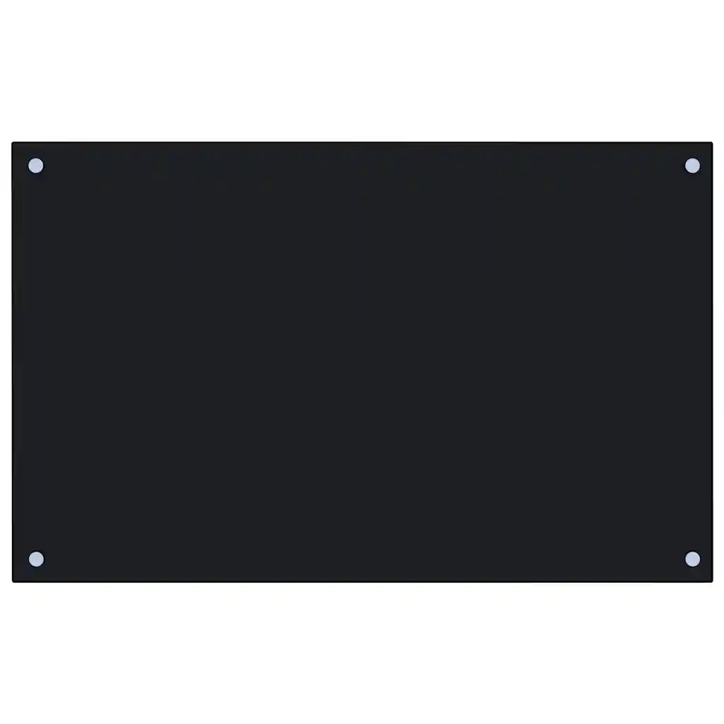 Paraschizzi per Cucina 2 pz Neri 80x50 cm in Vetro Temperato 3315799
