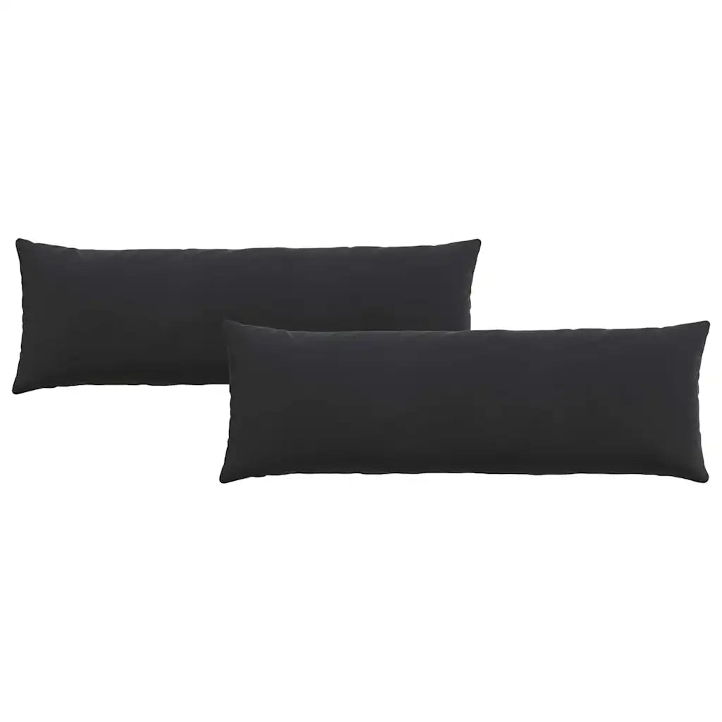 Cuscini da Divano 2 pz-Set di 2 Cuscini per Sofa Nero 120 x 40 cm Tessuto in Cords