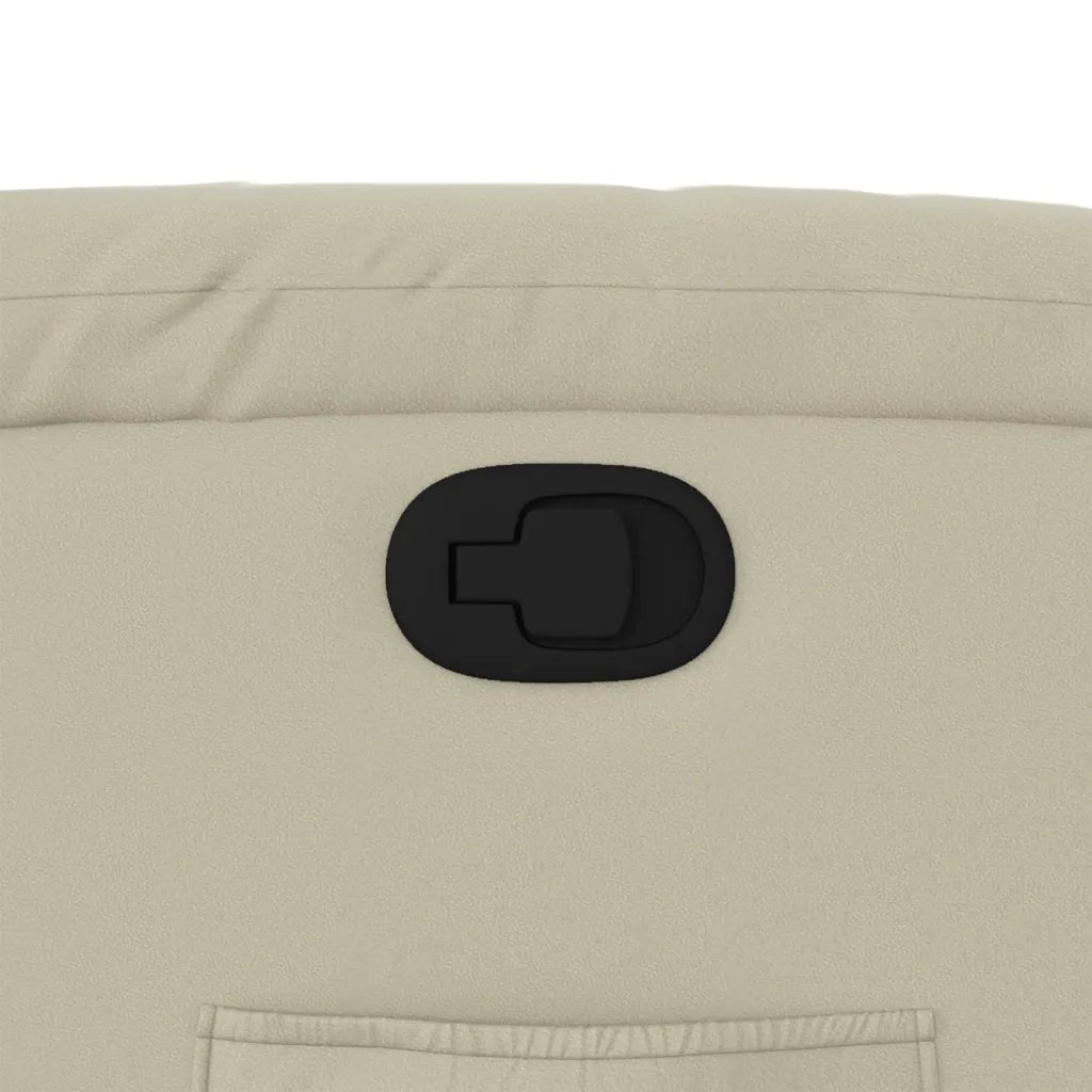 Poltrona Reclinabile Crema in Similpelle 373561