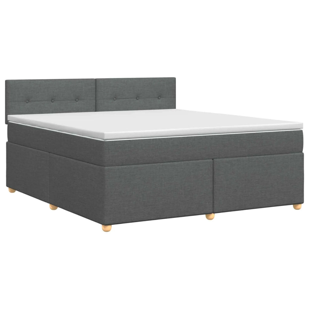 Letto box spring con materasso Grigio Scuro 140 x 200 cm 3450973
