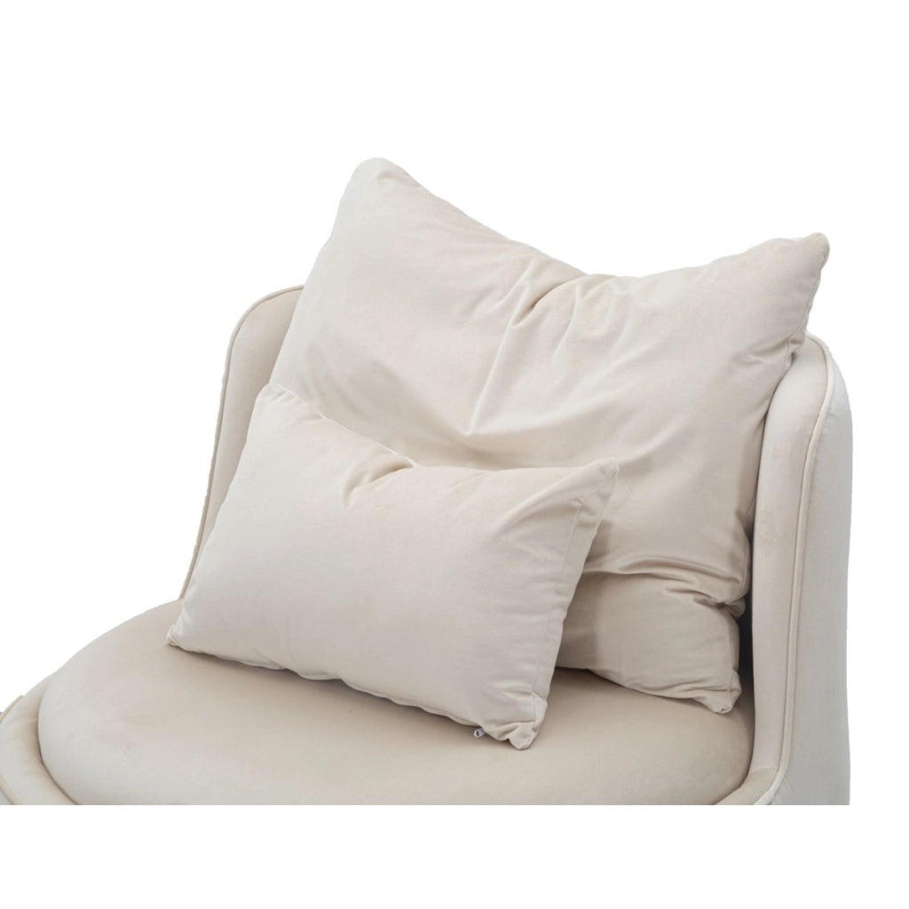 Poltrona Paris Space crema e gold – O 84 x H 72 cm