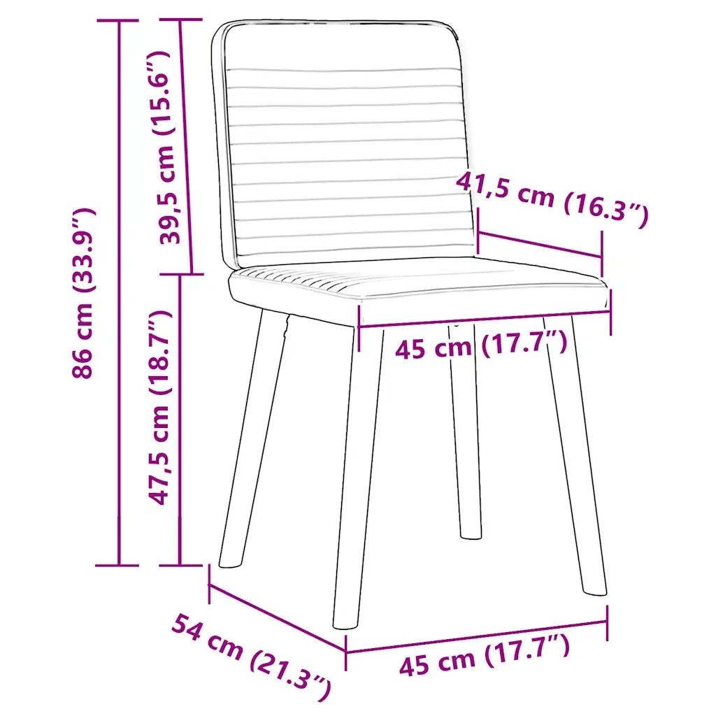 Sedie da Pranzo 2 pz Blu in Tessuto 4101152