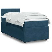 Giroletto a Molle con Materasso Blu 90x190 cm in Velluto 3287630