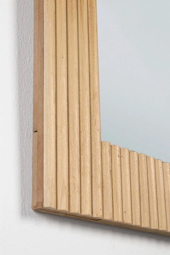 Specchio Rettangolare Legno Marrone Rustico da Parete 60x80 - CHARLOTTE