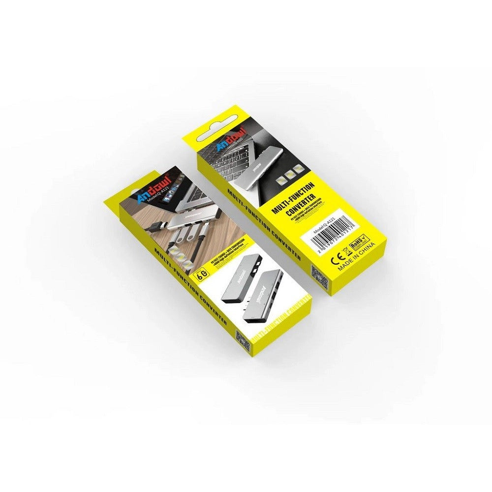 Trade Shop - Adattatore Convertitore Hub Multifunzione Per Computer Di Tipo C Hdmi Usb Q-a121 -