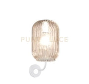 APPLIQUE BIANCO 1 LUCE VETRO AMBRA 1181BI-AT-AM
