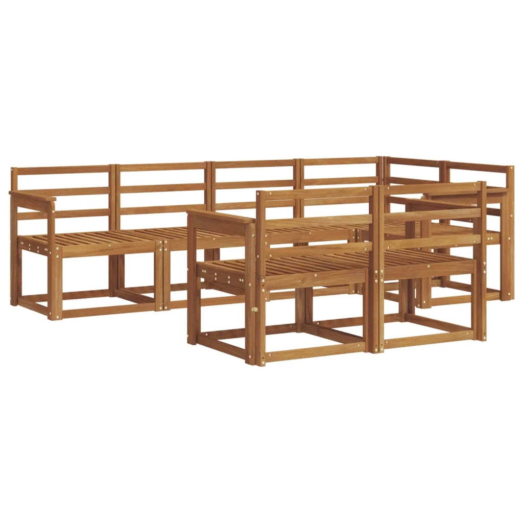 Set di divani da esterno 7 pcs Naturale