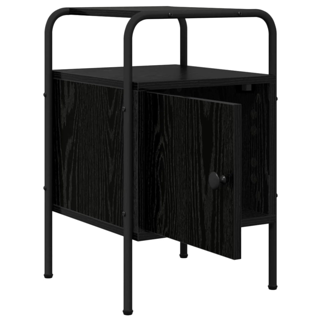 Armadio da Notte Rovere Nero Legno ingegnerizzato 8007587