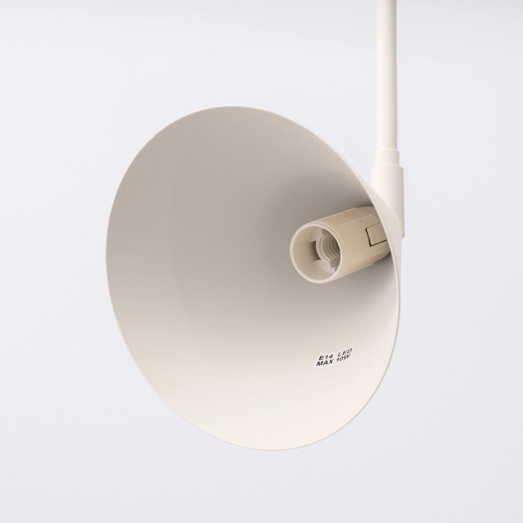 Lampada da parete NOX in acciaio beige opaco E14 10W LED design moderno