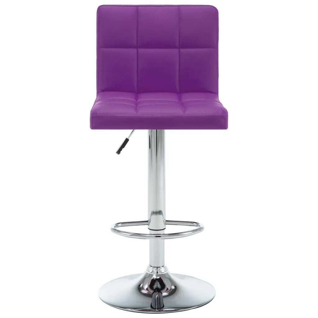 Sgabelli da Bar 2 pz Viola in Similpelle 323641