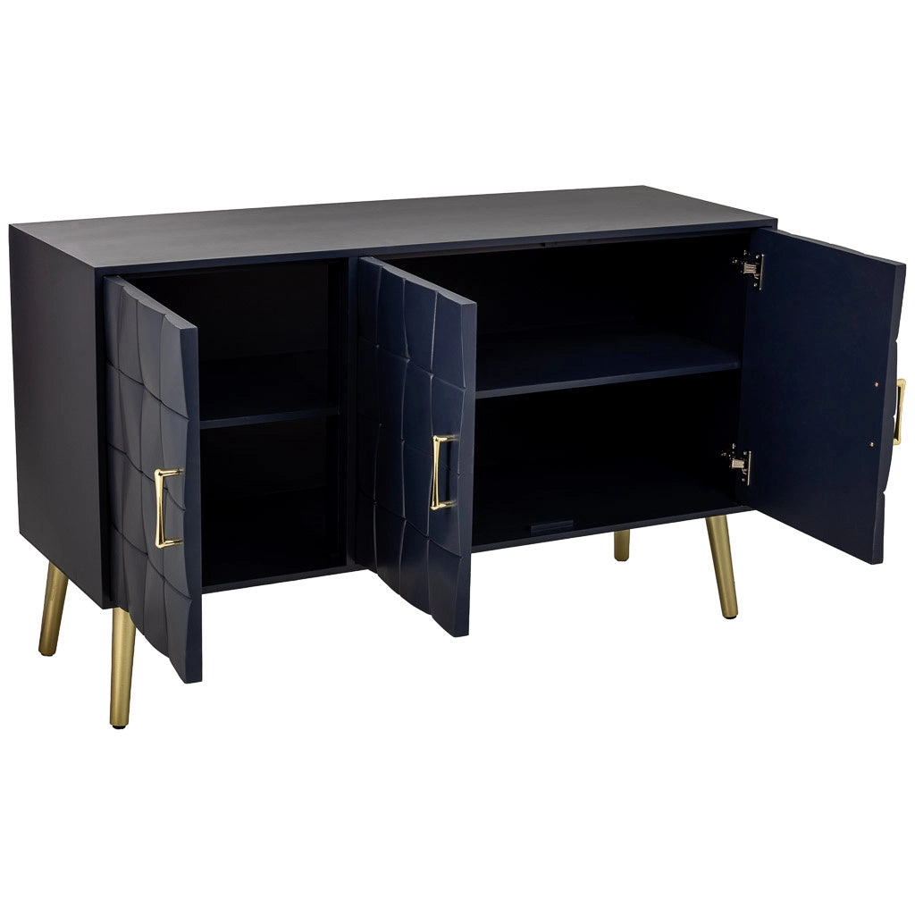 Credenza in legno nero 120x41.5x71h cm