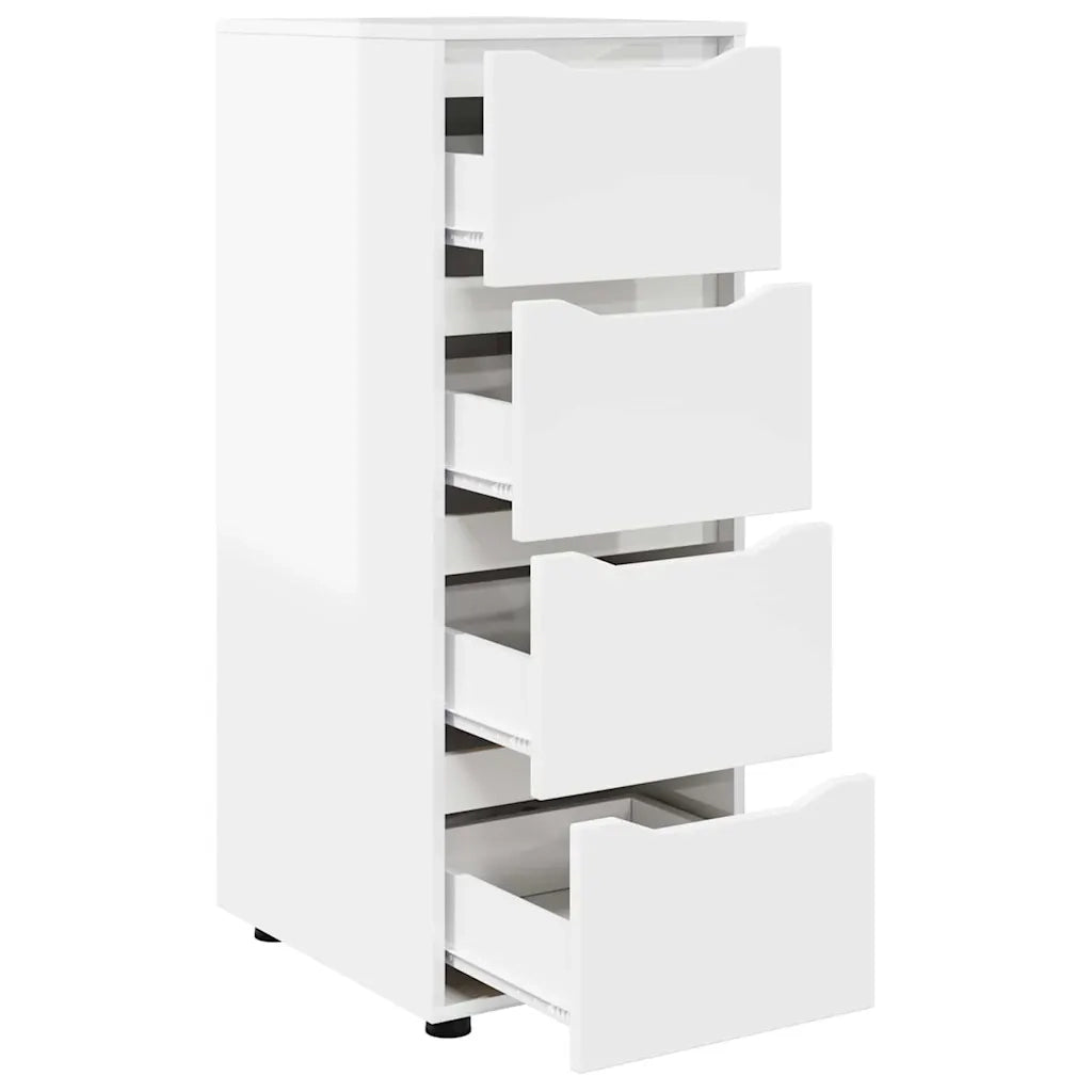 Armadio Bianco Lucido 40 x 48 x 105 cm Legno multistrato 888901