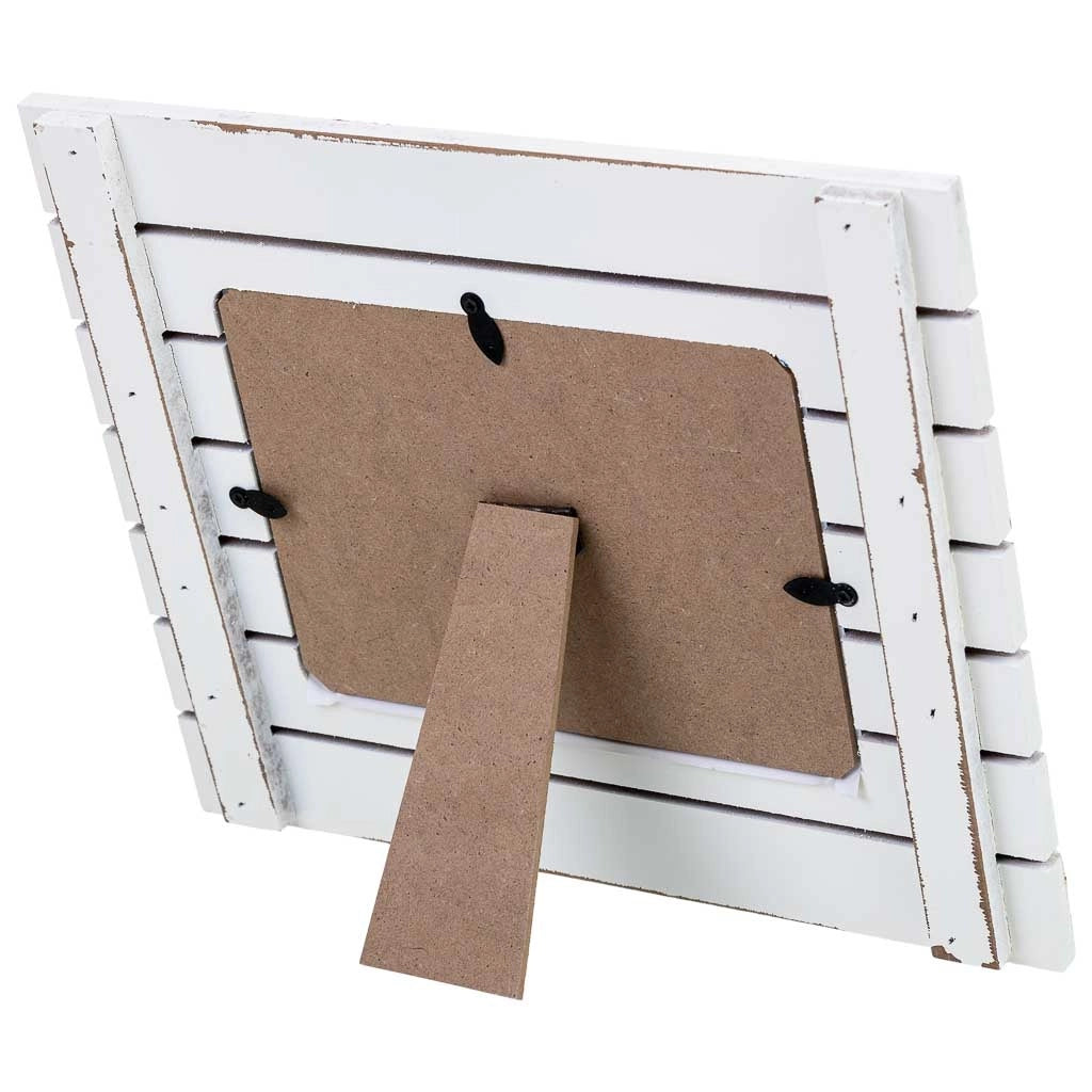 Cornice portafoto in legno, 20x17 cm, bianca, 27x2x22h cm