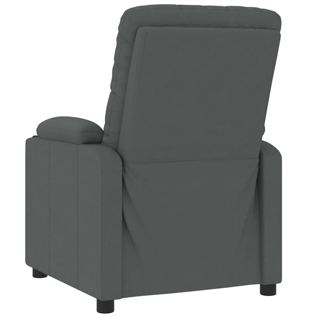 Poltrona Reclinabile in Tessuto Grigio Scuro