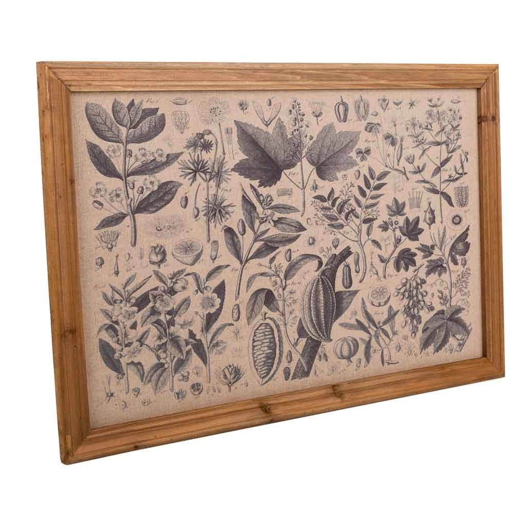 Cornice in legno e tessuto stampato