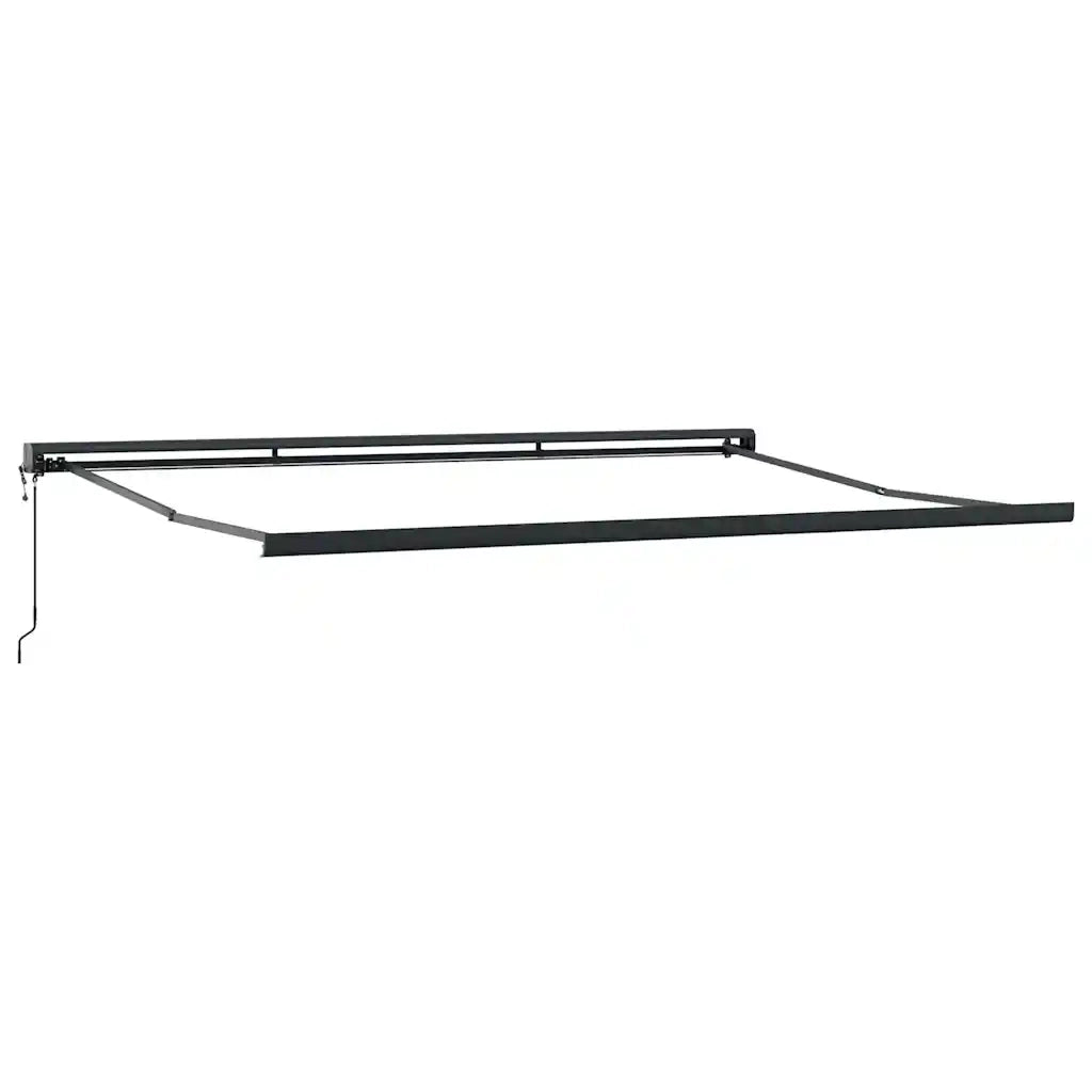 Tenda Retrattile Antracite e Bianca 4x3 m Tessuto e Alluminio
