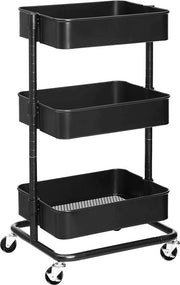 Trolley per cucina – ripiani per cucina - Trolley di archiviazione su ruote – con livelli – sostenibile - risparmia spazio