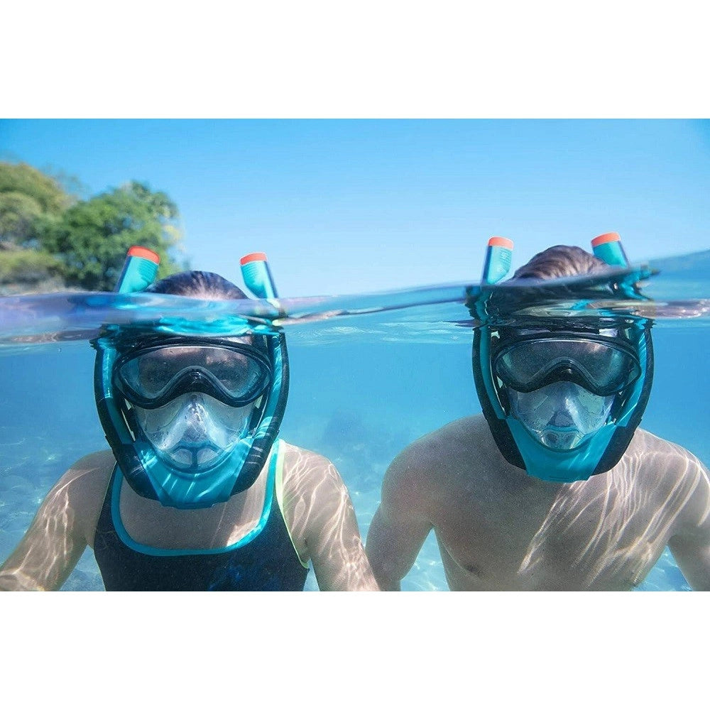Trade Shop - Maschera S/m Con 2 Boccagli Da Snorkeling Sub Per Mare Piscina Hydro-pro 24060 -