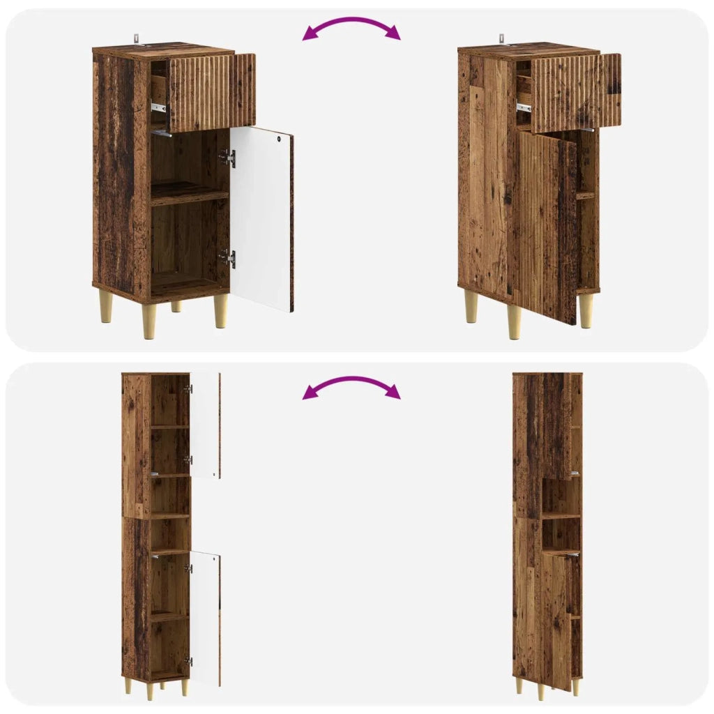 Set di armadietti da bagno in 3 pezzi ARNHEM 3417853