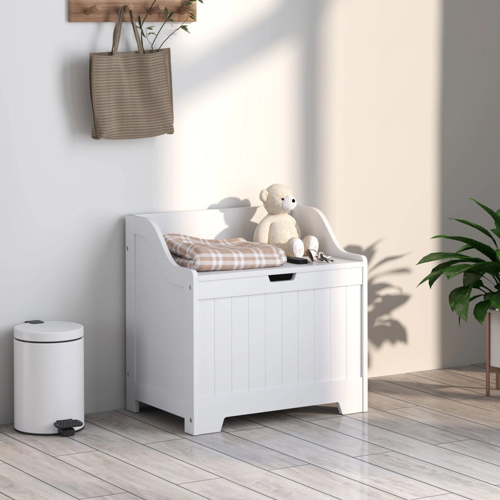 Cassa di legno con coperchio ¨C zephmum ¨C bianco, design moderno