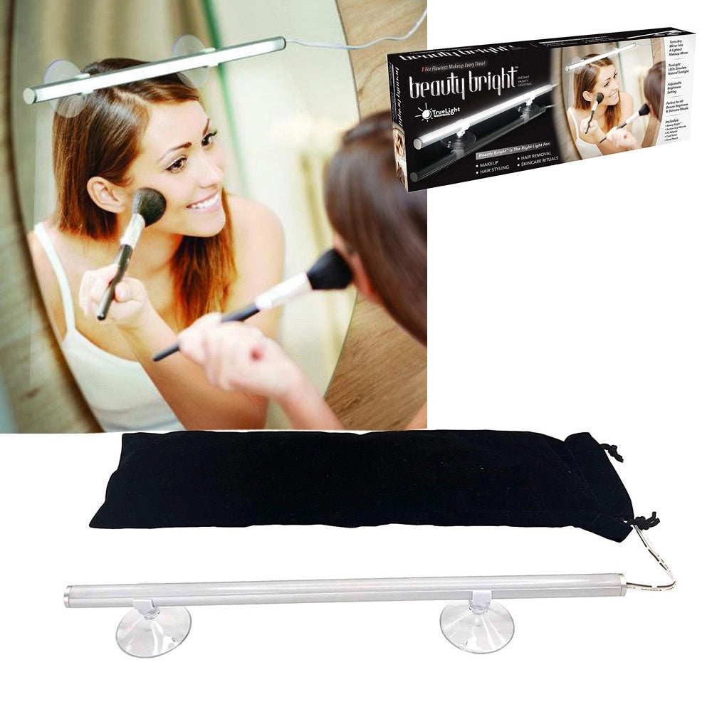 Trade Shop - Applique Lampada Da Parete Specchio A Led Con Ventose Per Make Up Usb 6500k -