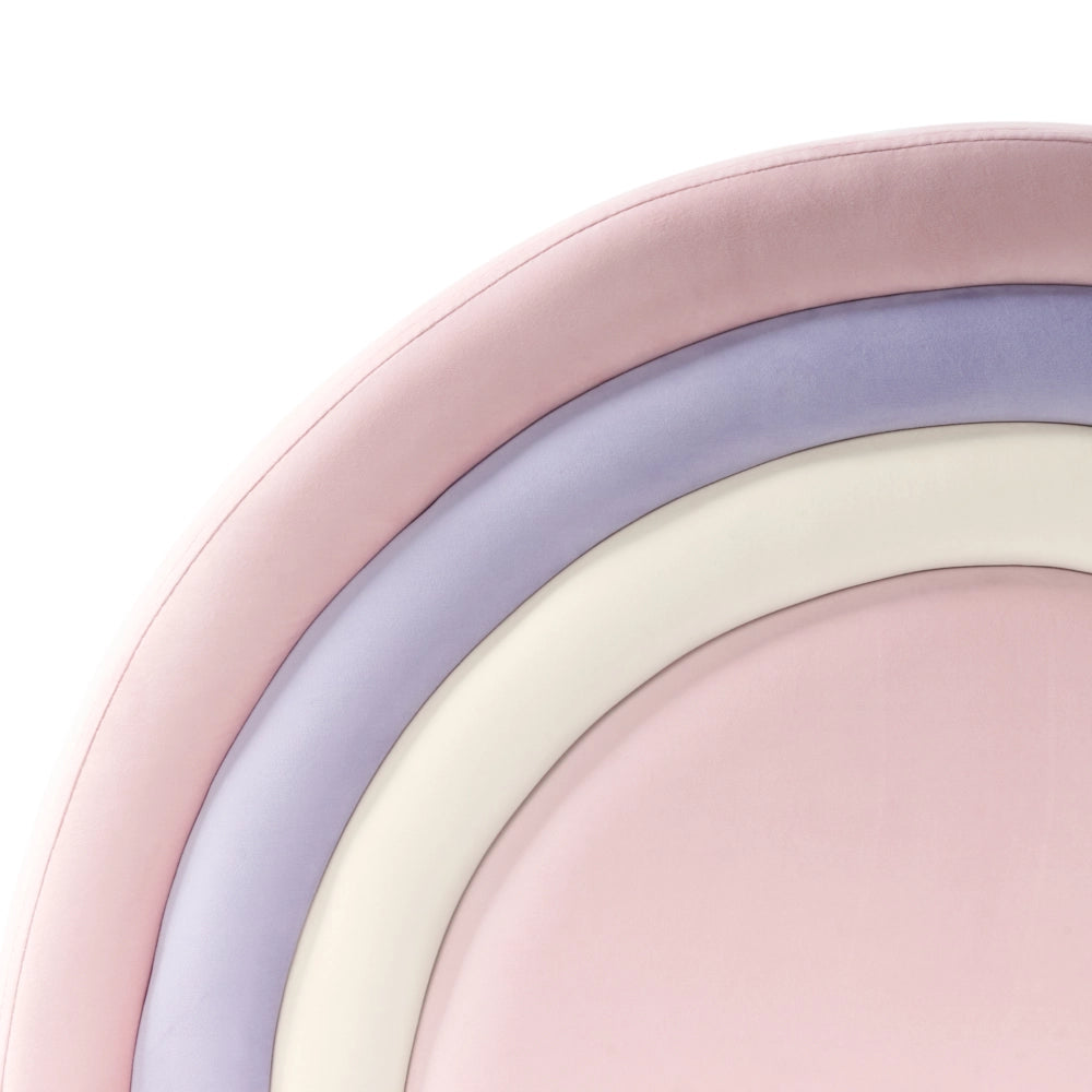 Letto moderno in velluto rosa per bambini con base a doghe Cameretta Moderna