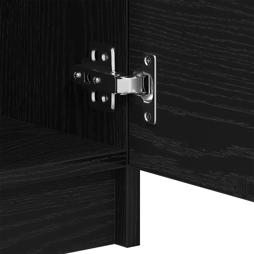 Credenza Rovere Nero 60 x 30 x 70 cm Legno multistrato 862738