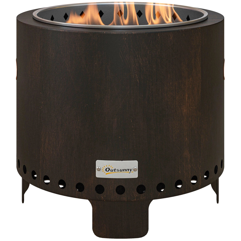 Braciere da Giardino ¨C Xylo ¨C Acciaio Nero e Bronzo 45x45x42 cm