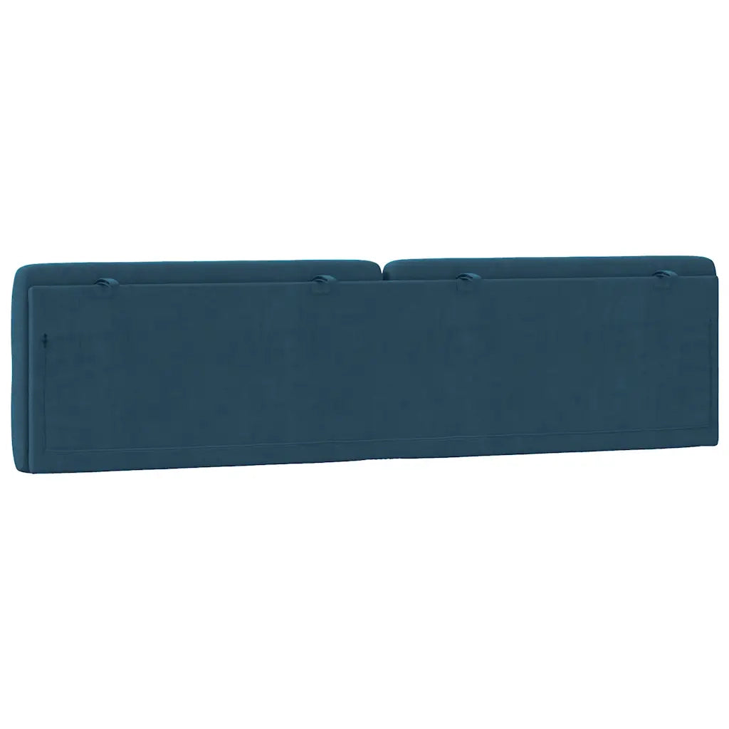 Cuscino Testiera-Cuscino per Testiera Blu 200 cm in Velluto
