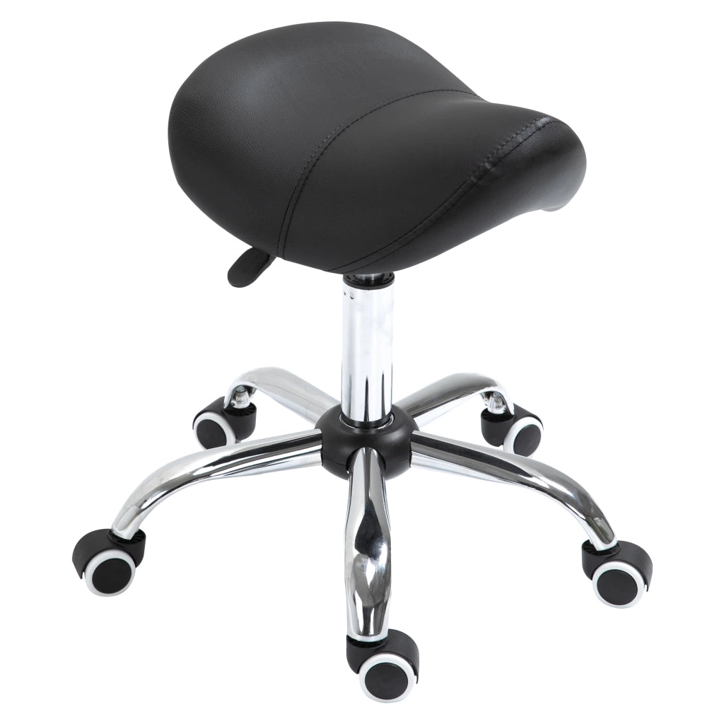 Sgabello con Ruote Regolabile ¨C Minimal ¨C Nero 49-61 cm