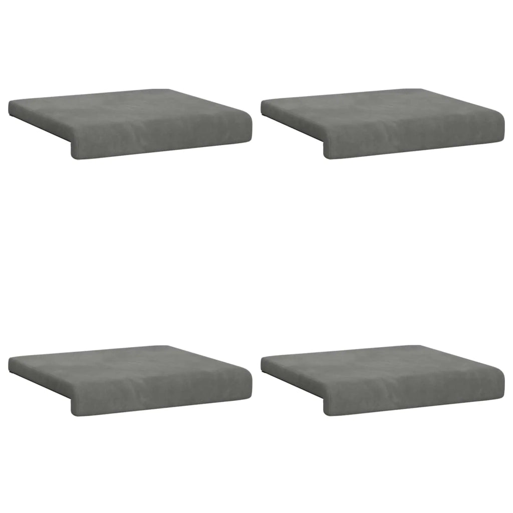 Cuscino per panchina 4 pcs Velluto Grigio Scuro 42043099