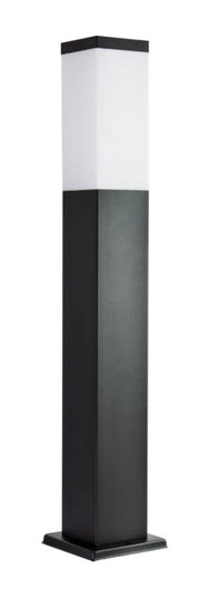 Paletto lampada da giardino quadrato 65cm E27 nero IP44