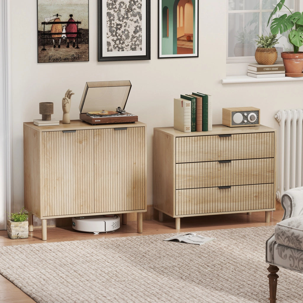 Com¨° 4 Cassetti ¨C Minimal ¨C 80x40x78 Legno Rovere