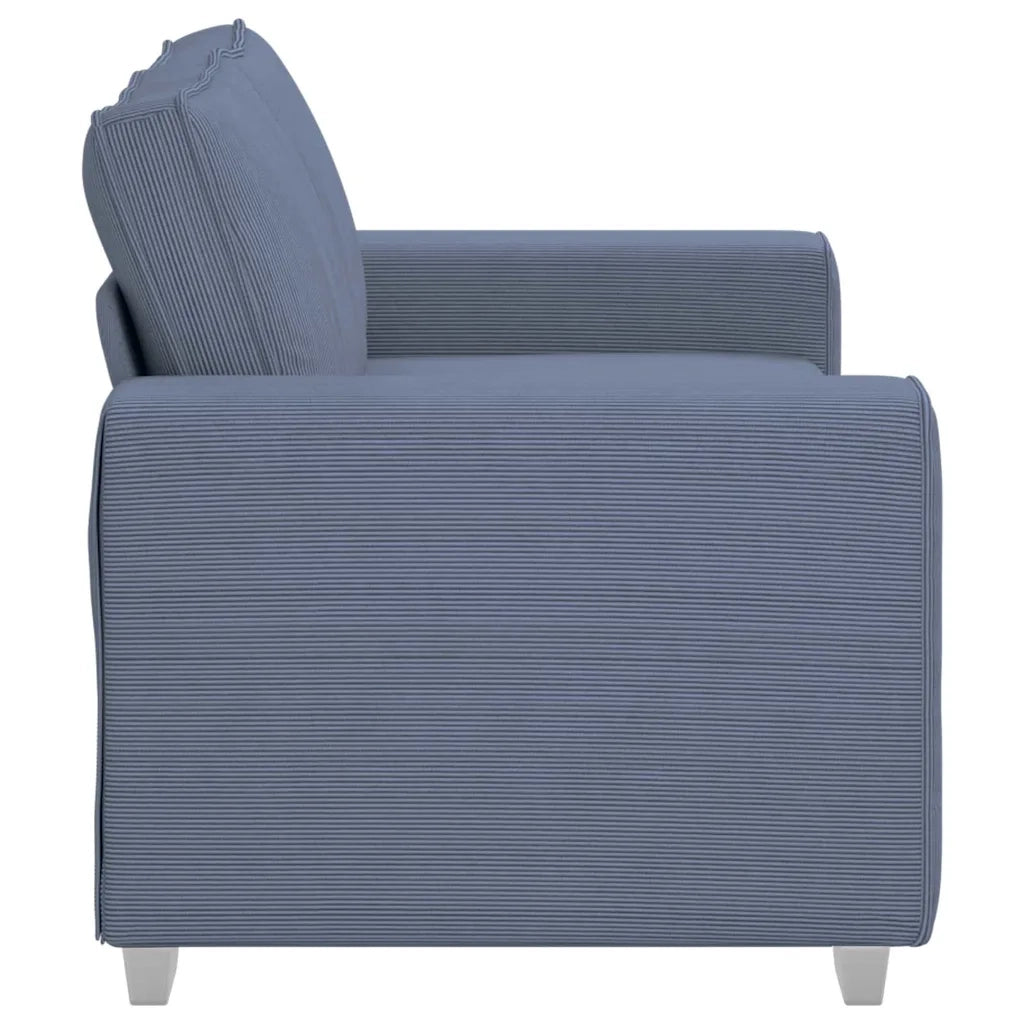 Divano Divanetto-Sofa Blu 120 cm Tessuto di Velluto a Coste