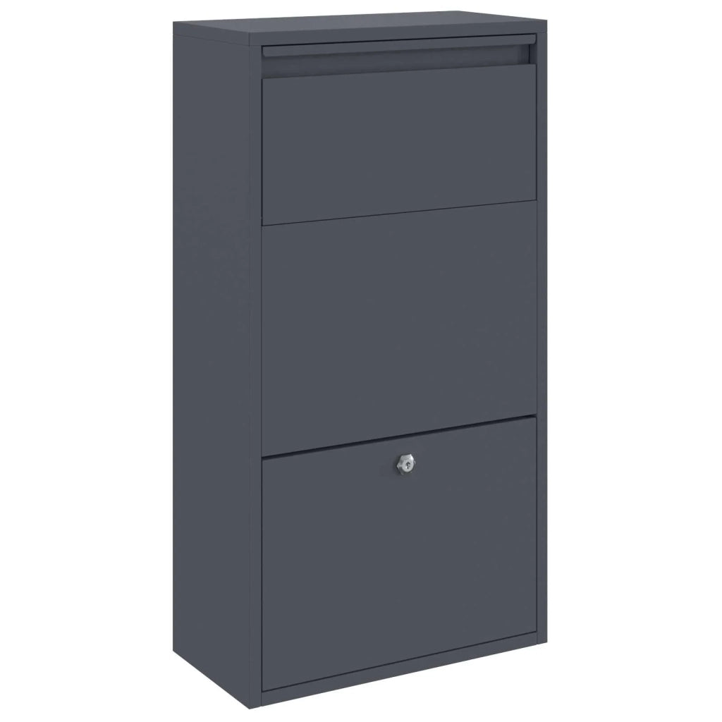 Cassetta per pacchi con porta Antracite 44 x 22 x 82 cm Acciaio 874921