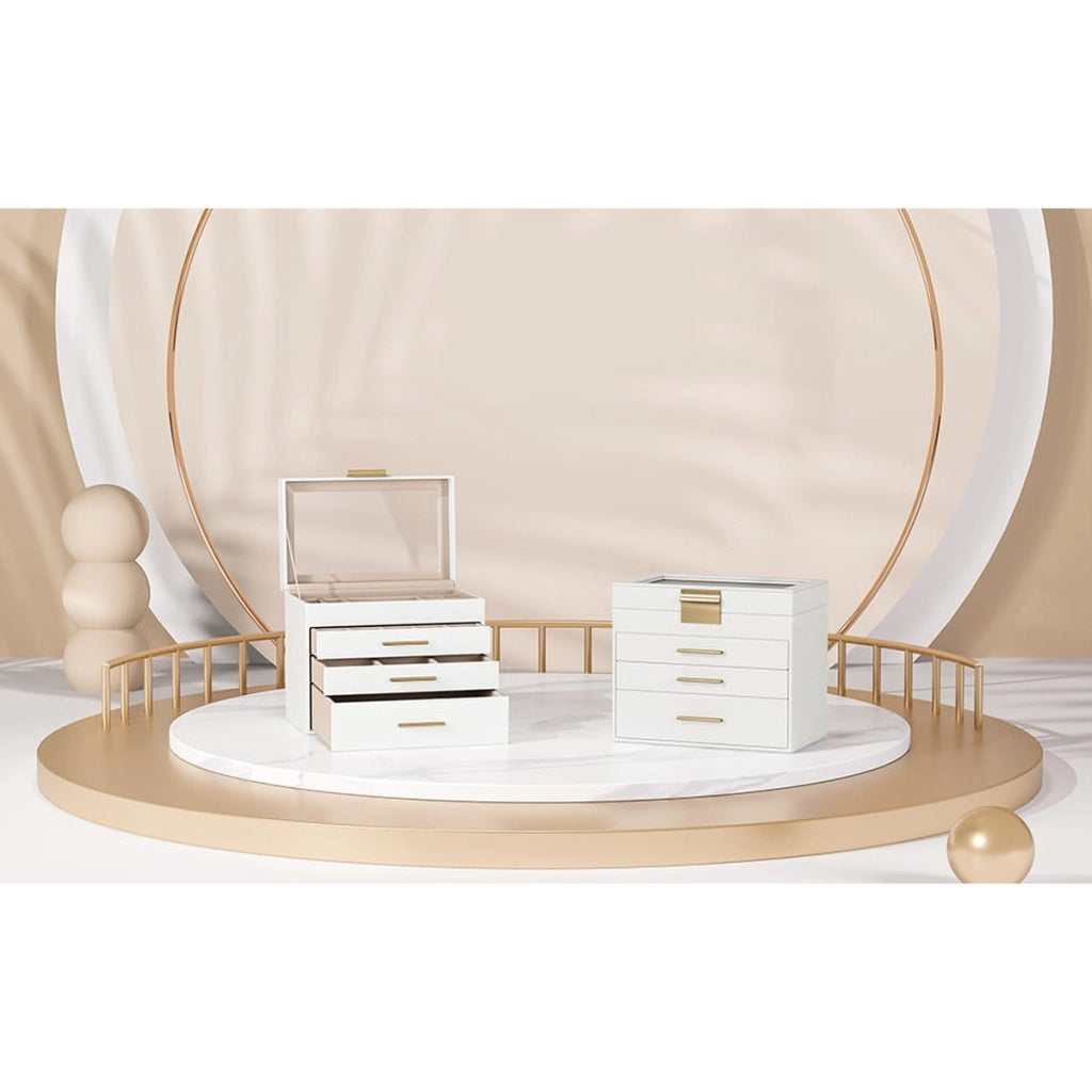 Portagioie Elegance a 4 Livelli Bianco e Oro