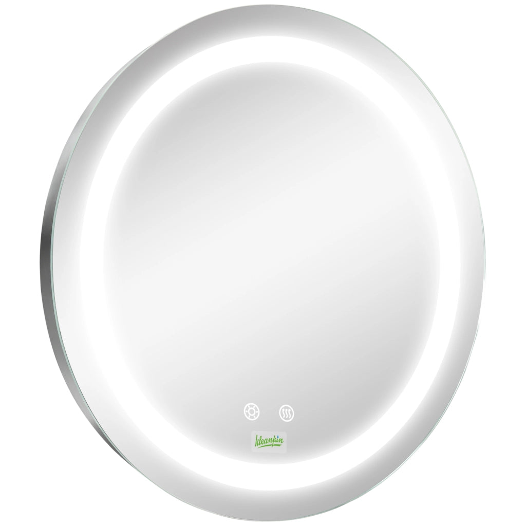 Specchio da bagno con luce LED ¨C Minimal ¨C ?50x4,6 cm argento