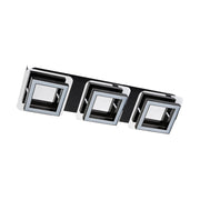 Plafoniera LED moderna Struhm Lipsk cromo/nero 3x5W