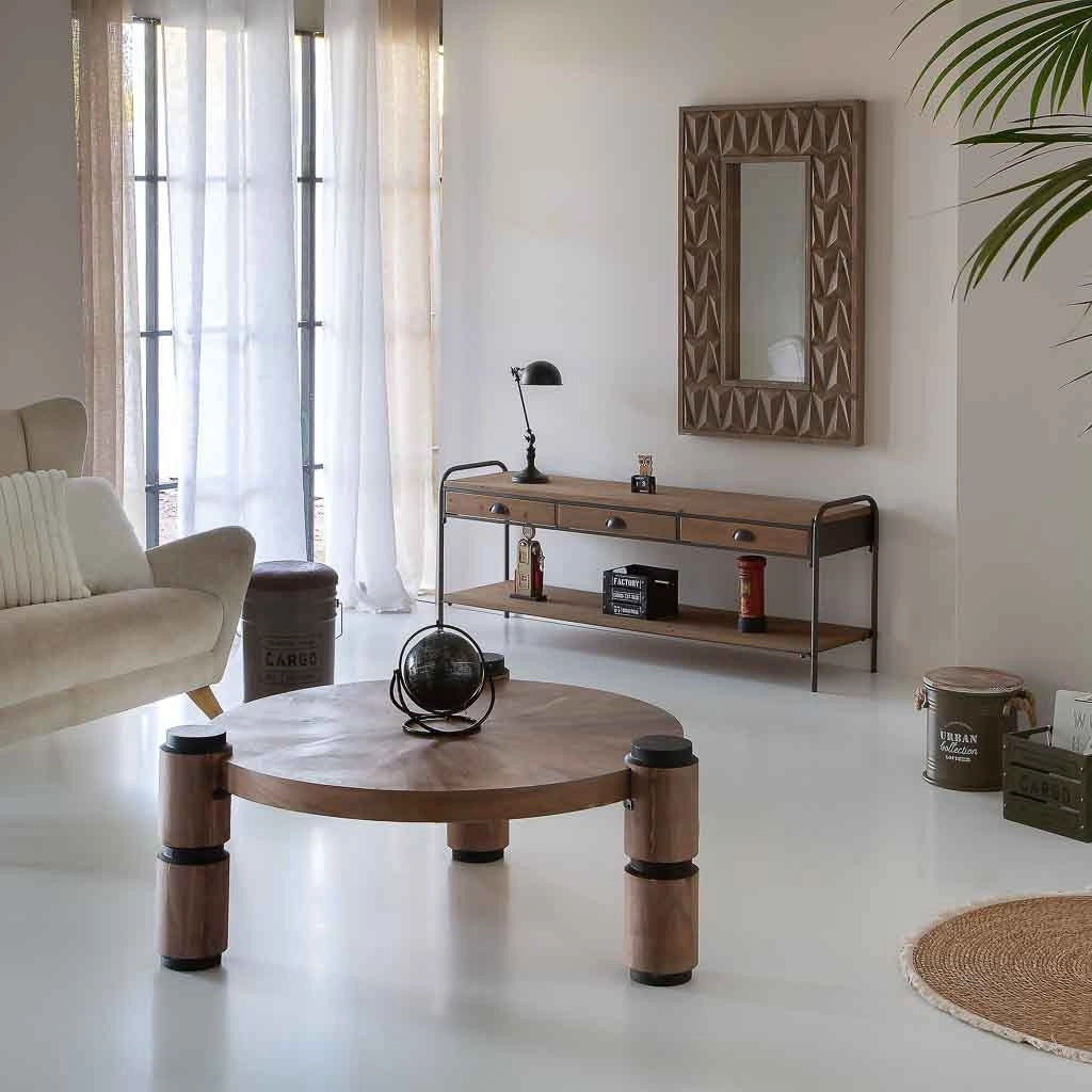 Specchio in legno marrone 68,5x6x108,5h