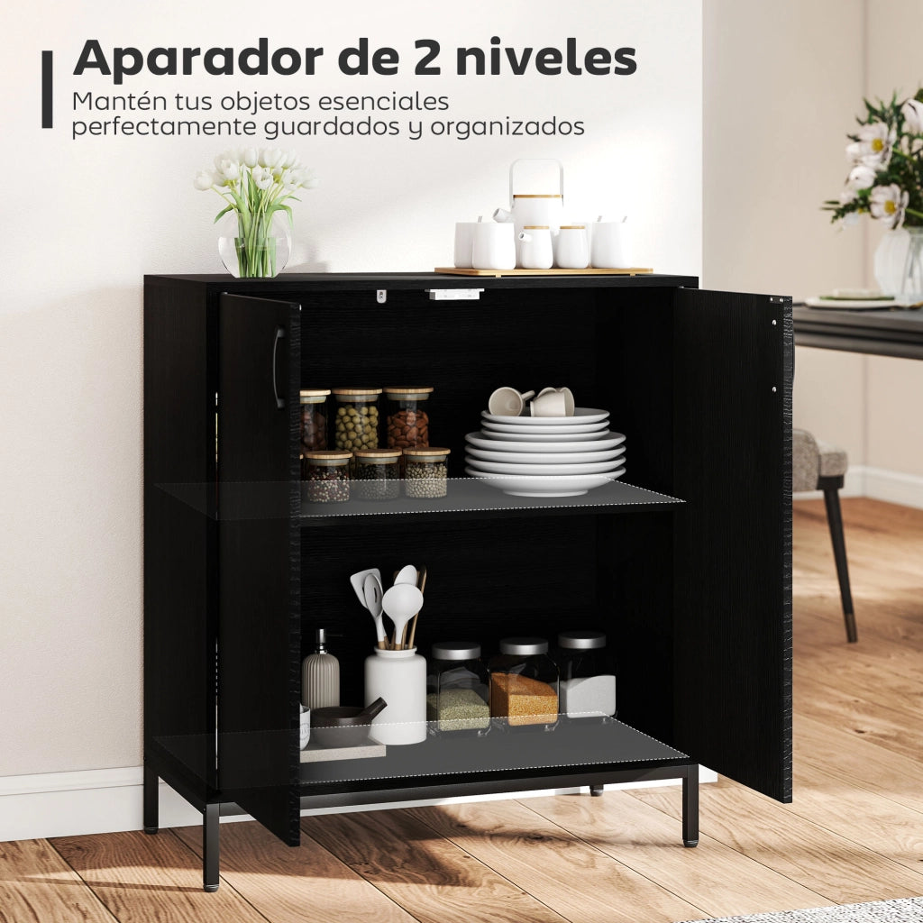 Cassettiera Moderna ¨C Minimal ¨C Nero 80x40x90 cm