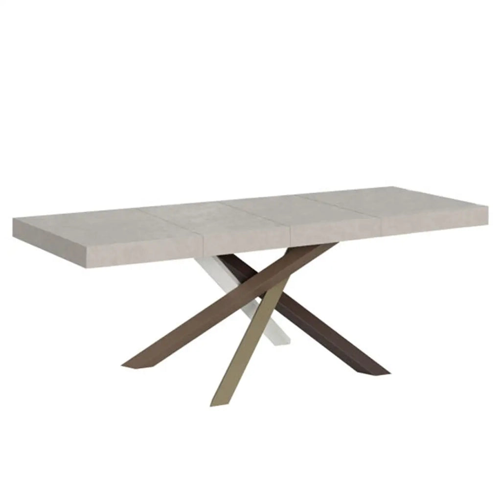 Tavolo allungabile 200/304x90 cm Volantis Premium cashmere gambe multicolore 4/C